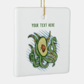 Ornement En Céramique Drôle Octopus Avocado (Droite)