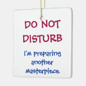 Ornement En Céramique Drôle Personnalisé Ne Dérangez Pas Chef (Gauche)