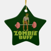 Ornement En Céramique Drôle Zombie Buff Poids Lifter (Dos)