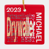 Ornement En Céramique Drywaller Extraordinaire PERSONNALISÉ (Devant)