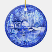 Ornement en céramique "du monde bleu de saule", (Dos)