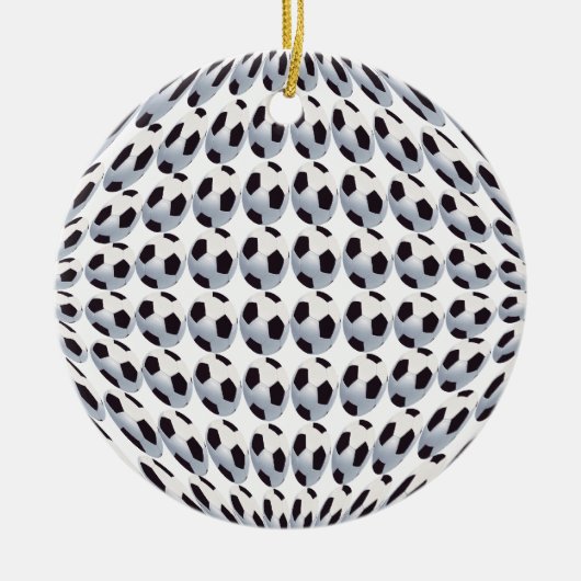 Ornement en céramique du monde de ballon de (Devant)