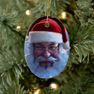 Ornement en céramique du Père Noël