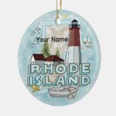 Ornement en céramique du phare de Rhode Island (Gauche)
