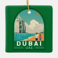 Dubai Émirats Arabes Unis Retro Art Voyage