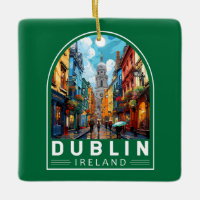 Dublin Irlande Travel Art Vintage