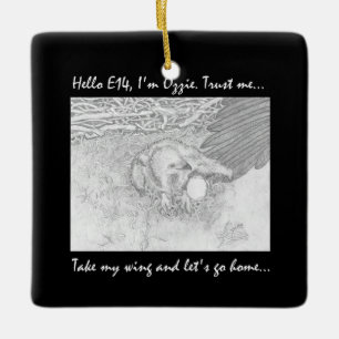 ORNEMENT EN CÉRAMIQUE E14 DON DE COURSE RENDANT À LA MAISON SUR LA CONFI