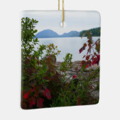 Ornement En Céramique Eagle Lake et Red Maple Feuilles (Droite)