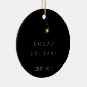 Ornement En Céramique Éclipse 2017 solaire totale (Droite)