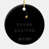 Ornement En Céramique Éclipse 2017 solaire totale (Dos)