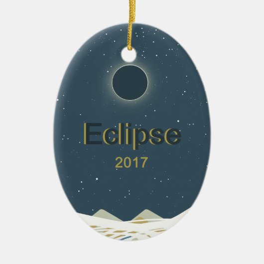 Ornement En Céramique Éclipse solaire totale 2017 (Devant)
