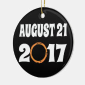 Ornement En Céramique Éclipse solaire totale 21 août 2017 (Gauche)