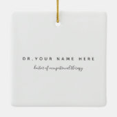 Ornement En Céramique Ecole d'ergothérapie diplômée OT ♥ (Dos)