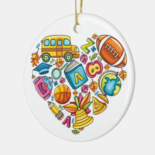 Ornement En Céramique École / Enseignant - SRF (Gauche)