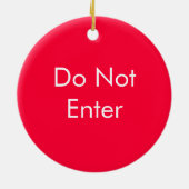 Ornement En Céramique Écrivez/n'écrivez pas le coup bilatéral de porte (Dos)