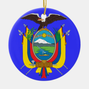 Ornement En Céramique ECUADOR*- manteau d'ornement de Noël de bras