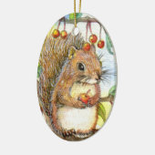 Ornement En Céramique Écureuil de bébé (Gauche)