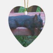 Ornement En Céramique Écureuil noir (Gauche)