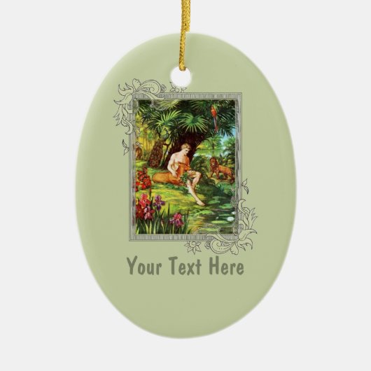 Ornement En Céramique Éden Adam dans le jardin (Devant)