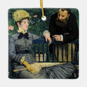 Ornement En Céramique Edouard Manet - Dans la serre