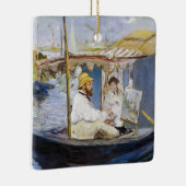 Ornement En Céramique Edouard Manet - Monet dans son Studio Boat (Droite)
