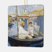 Ornement En Céramique Edouard Manet - Monet dans son Studio Boat (Gauche)