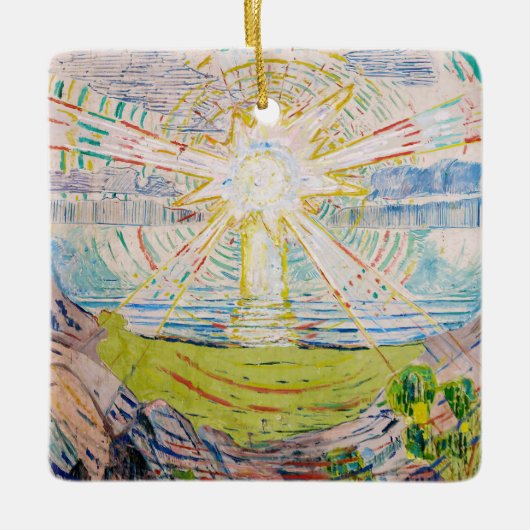 Ornement En Céramique Edvard Munch - Le Soleil 1910 (Devant)