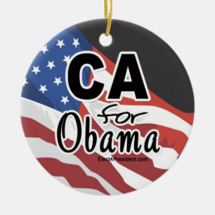 Ornement En Céramique Élections en Californie pour Obama