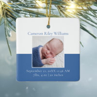 Élégant bébé garçon nouveau-né photo bleu cadeau d