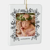 Ornement En Céramique Elégant cadre de feuillage Première photo Noir de (Droite)