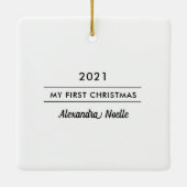 Ornement En Céramique Elégant cadre de feuillage Première photo Noir de (Dos)