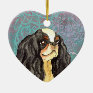 Ornement En Céramique Elégant Français Toy Spaniel