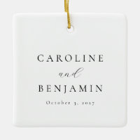 Élégant minimaliste noir blanc Mariage de calligra