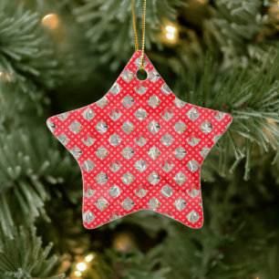 Ornement En Céramique Élégant Motif de Noël