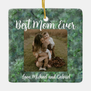 Ornement En Céramique Elégant motif en marbre de quartz vert