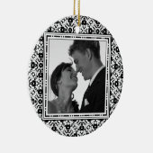 Ornement En Céramique Élégant noir et blanc (Droite)