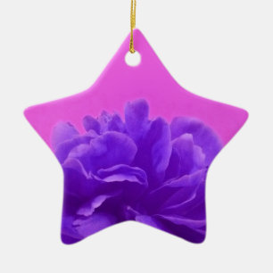 Ornement En Céramique Elegant Purple Raspberry Floral