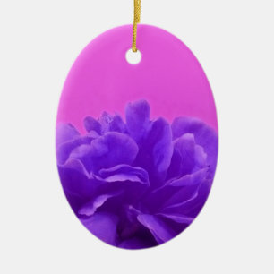 Ornement En Céramique Elegant Purple Raspberry Floral