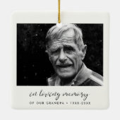 Ornement En Céramique Élégant simple En mémoire d'amour Photo (Dos)