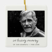 Ornement En Céramique Élégant simple En mémoire d'amour Photo (Devant)