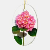 Ornement En Céramique Elégante hydrangée rose fleurie rose (Gauche)