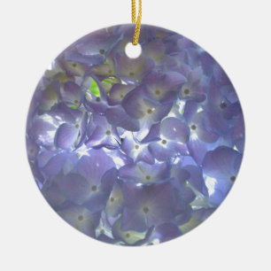 Ornement En Céramique Elégante lumière douce mauve florale mauve hydrang