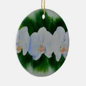 Ornement En Céramique Elégante peinture d'orchidée tropicale blanche (Droite)