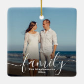 Ornement En Céramique Élégante superposition de script double face photo (Dos)