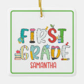 Ornement En Céramique Élément de première année École personnalisée (Devant)