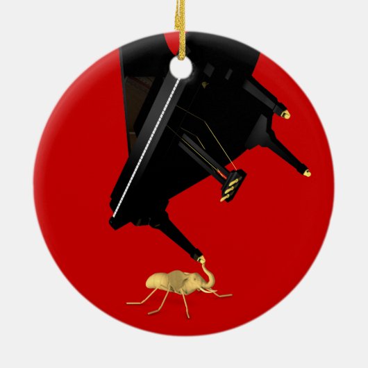 Ornement En Céramique Eleph-Ant puissant (Dos)
