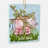 Ornement En Céramique Éléphant Rose Caché  (Droite)