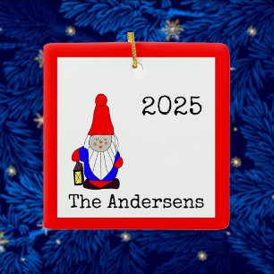 Ornement En Céramique Elfe suédois avec police de machine à écrire