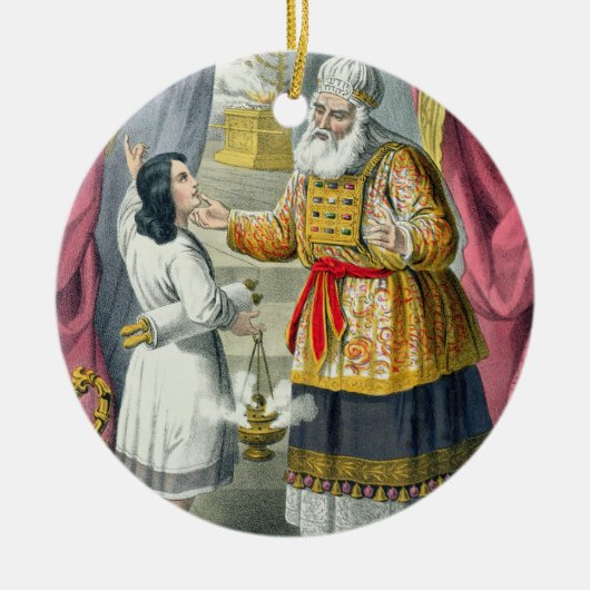 Ornement En Céramique Eli interrogeant Samuel concernant la vision, de (Devant)