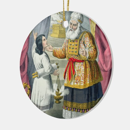 Ornement En Céramique Eli interrogeant Samuel concernant la vision, de (Gauche)